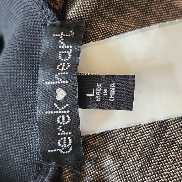 Derek Heart black tan Geo Jacquard Dress women's L - Picture 5 of 6